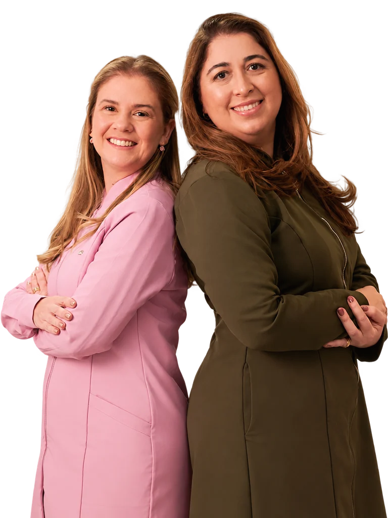 Dra. Camila Vieira e Dra. Sofia Sampaio, da Clínica Una